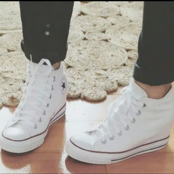 converse chuck taylor lux mid wedge sneakers